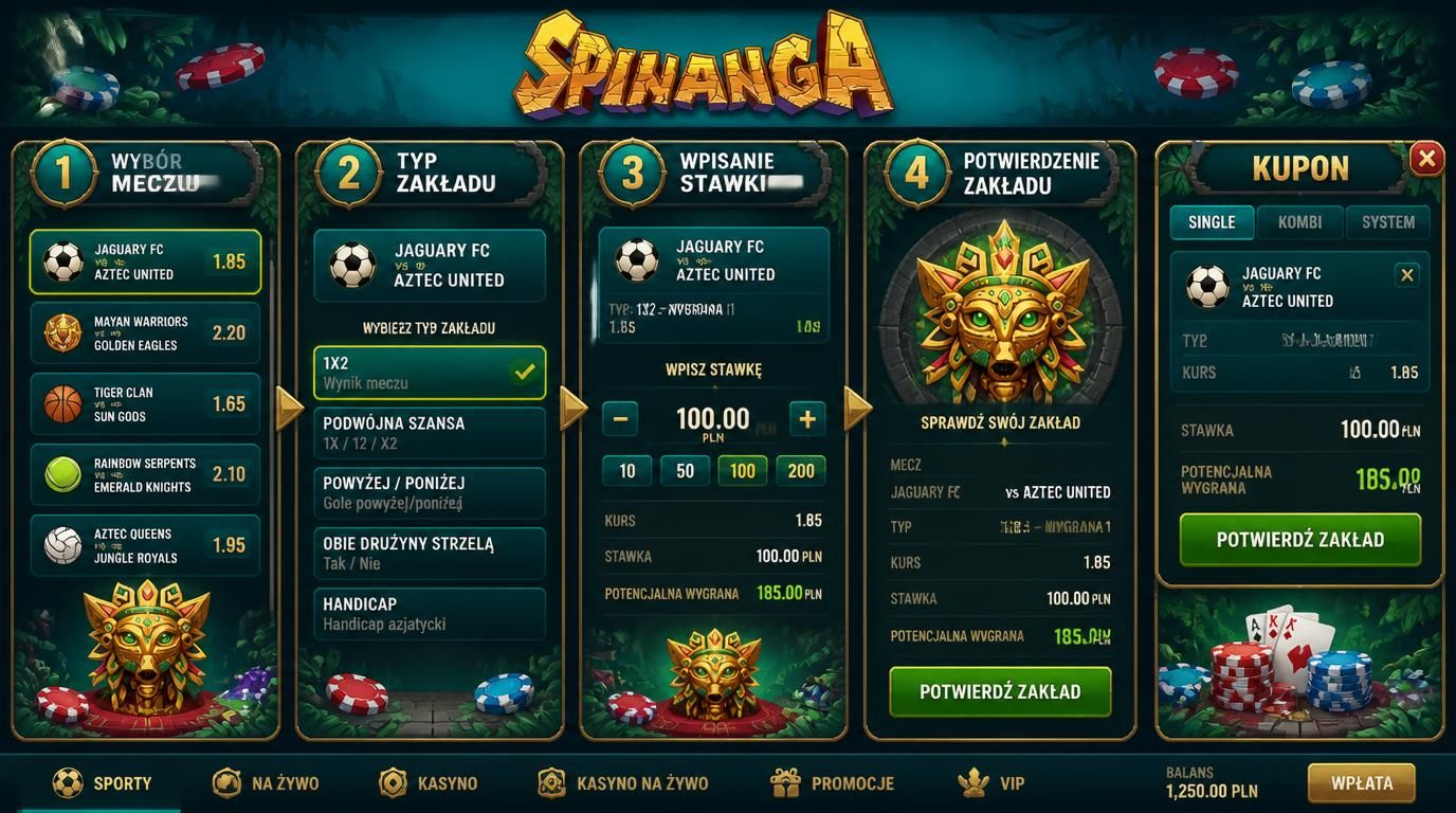 Procedura stawiania zakładu krok po kroku